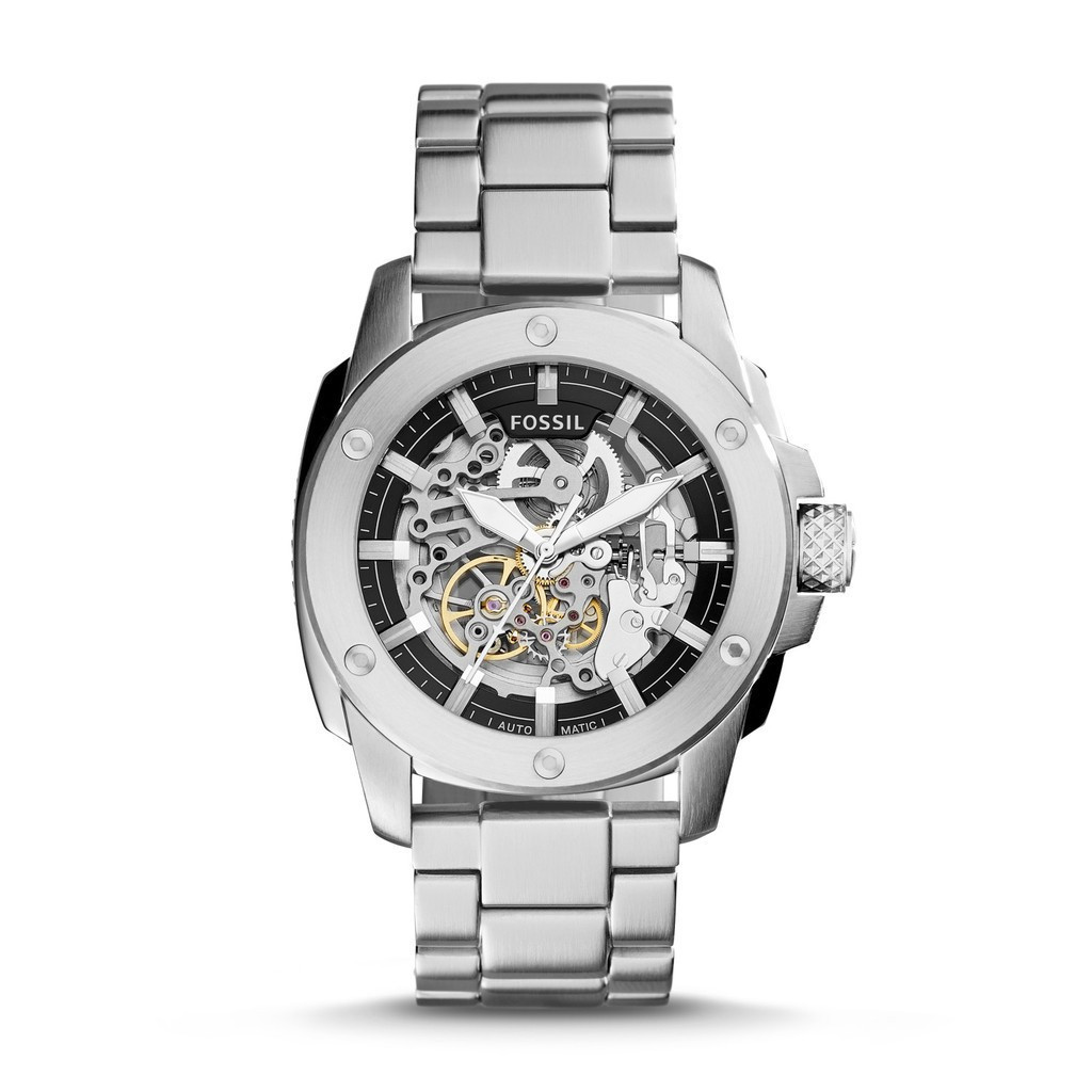 ME3081 เครื่องโมเดิร์นอัตโนมัติ Silver Tone นาฬิกาผู้ชาย ME3080 ME3082 ME3083 ME3133 ME3134 ME3135