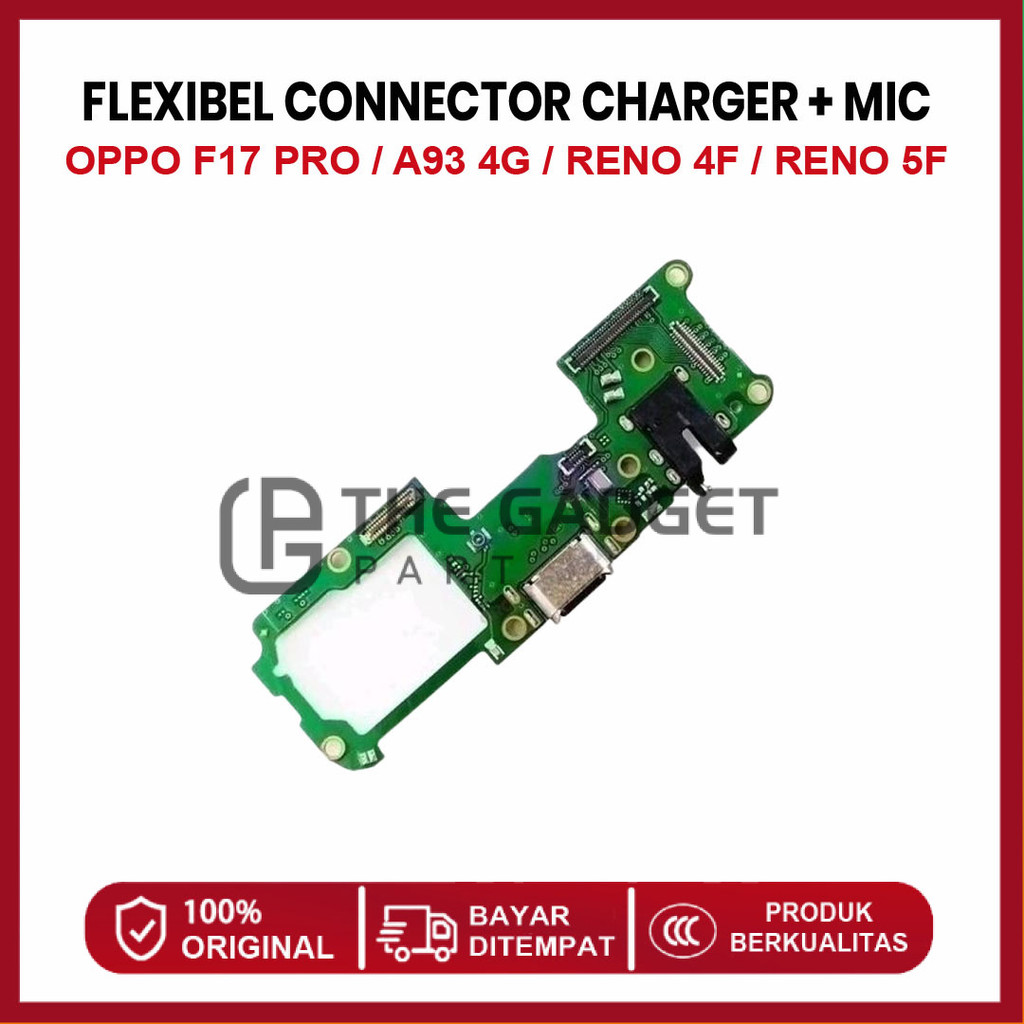 FLEXIBLE CONNECTOR CHARGER OPPO F17 PRO / A93 4G / RENO 4F / RENO 5F CONNECTOR HANDSFREE + MIC