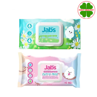 JABS Cleanie Care Wipes (1 ห่อ 42 แผ่น) ทิชชู่เปียก แจ๊บส์ คลีนนี่แคร์ ไวพส์ ( มีให้เลือก 2 สูตร )