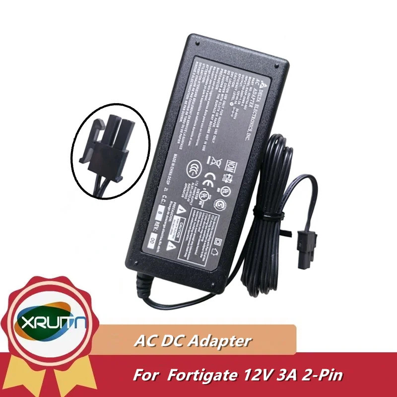 2-pin 12V AC Adapter Charger สําหรับ Fortinet FortiGate FG-80E FG-81E FG-81F แหล่งจ่ายไฟ ​FSP036-RBB