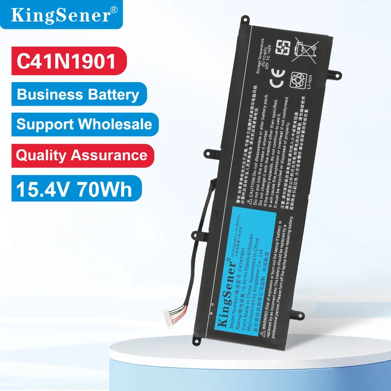 KingSener C41N1901 70WH แบตเตอรี่แล็ปท็อปสําหรับ ASUS ZenBook Duo UX481FA UX481FL UX481F UX481FLY UX