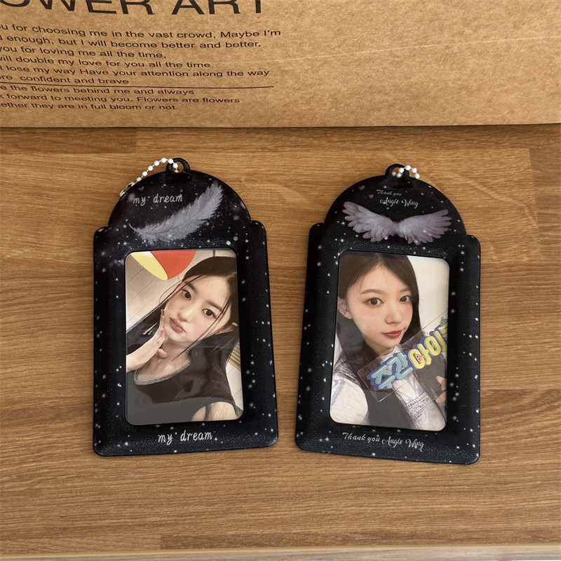 Ins Original Feather Wings 10 ซม.PVC นักเรียนผู้ถือบัตร Aidou การ์ดขนาดเล็ก Campus การ์ดรถบัสกระเป๋าเก็บจี้
