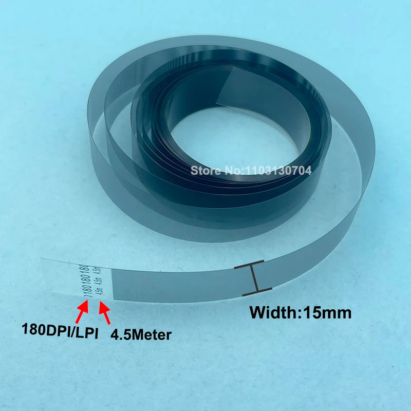 180LPI 180Dpi Encoder Raster Strip ฟิล์ม 2.5M 2.7M 4.5M 5M 15 มม.สําหรับ Roland Allwin มนุษย์เครื่อง