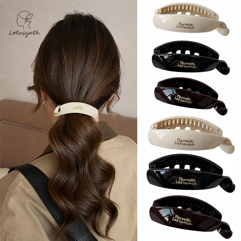 Lotusyath-COD คกล้วยคลิปผมสำหรับสาวๆ ใช้ทำหางม้าสูง ดีไซน์แฟชั่น สำหรับผู้หญิง