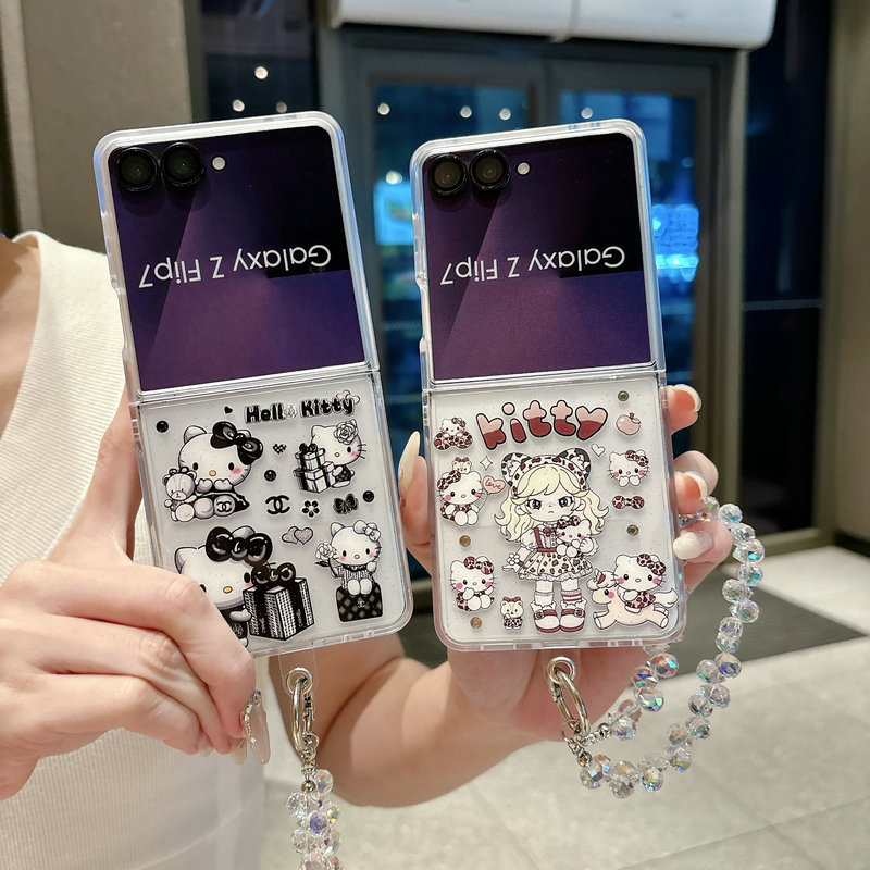 OPPO FindN3/N2 Flip Case สําหรับ OPPO Find N3 Flip N2 Flip น่ารักการ์ตูน KT Hard PC เรซิ่น Hard Case