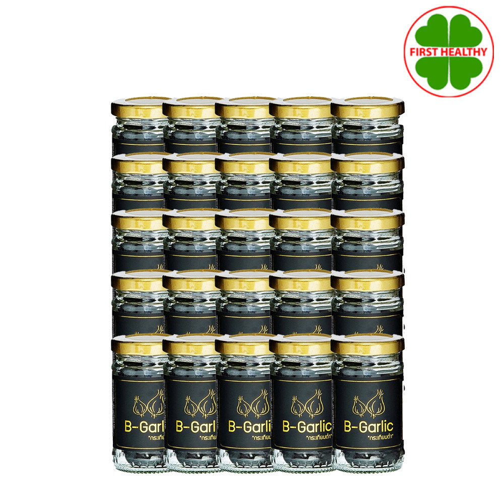 B-Garlic บีการ์ลิค B Garlic " ส่งฟรี เซ็ต 25 ขวด " กระเทียมดำ รสหวาน ทานง่าย (1ขวด/60กรัม)