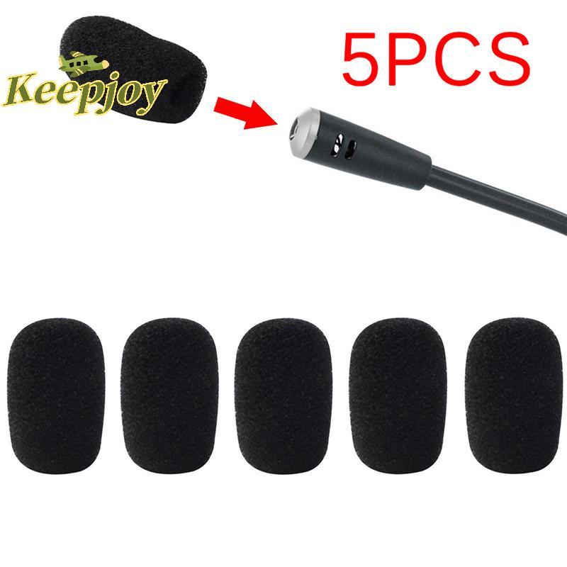 [Keepjoy] 5PCS Mic Microphone Windscreen Soft Foam Pad Mic Cover Holder Sponge Skin [ใหม่]