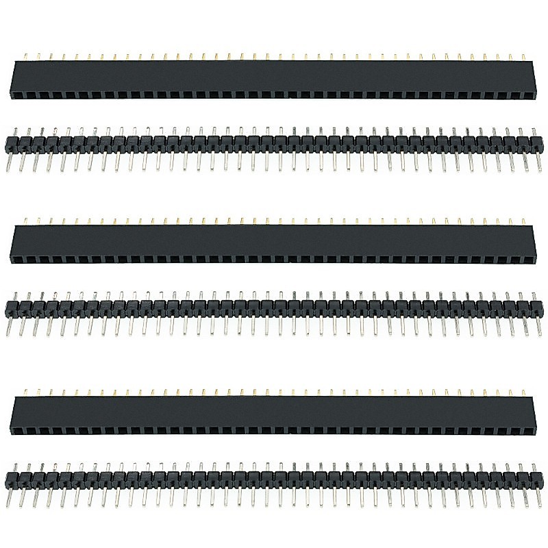 1X40Pin 2.54มม.Single Row Female + 1X40 Male Pin Header อุปกรณ์เชื่อมต่อหัวเสียบ