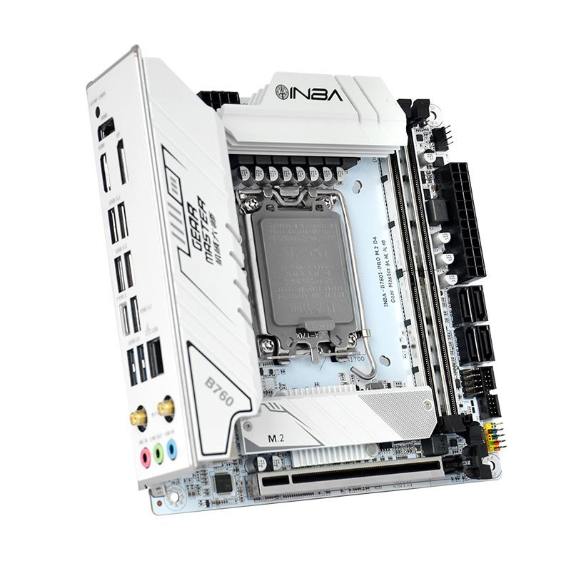 INBA INBA B760I D4 M.2 คอมพิวเตอร์ ITX เมนบอร์ดเกมสนับสนุน i5 12100F-13400F อุปกรณ์