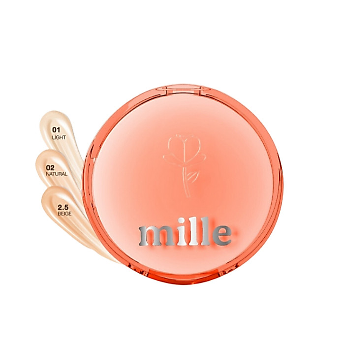 (1ตลับ) Mille Perfect Glow Skin Cover Blurring Cushion SPF50+ PA+++ มิลเล่ คุชชั่นโกลว์