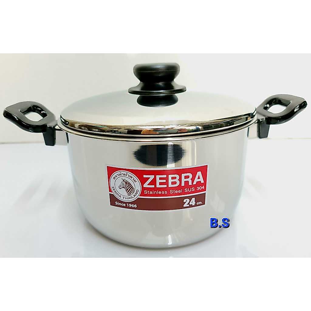 ZEBRA หม้อหุงต้ม รุ่น Tiger ตราหัวม้าลาย (เบอร์24) (ของแท้)