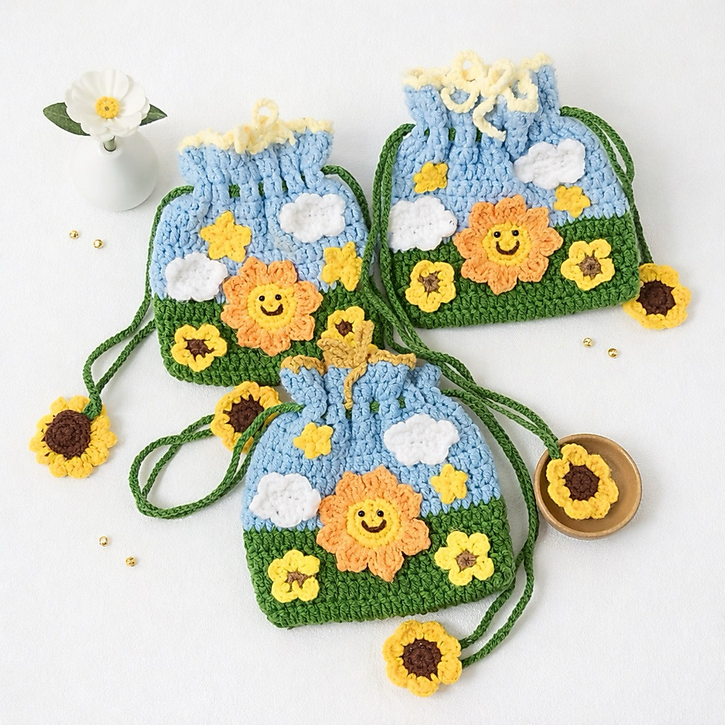 🐻 กระเป๋าใส่เหรียญ 🐻 🌻•BK-TIN HANDMADE• ลายการ์ตูน 🧶กระเป๋าใส่เหรียญ ใส่บัตร ใส่ของจุ๊กจิ๊กงาน  ใส่หูฟังไร้สาย ใส่เงิน