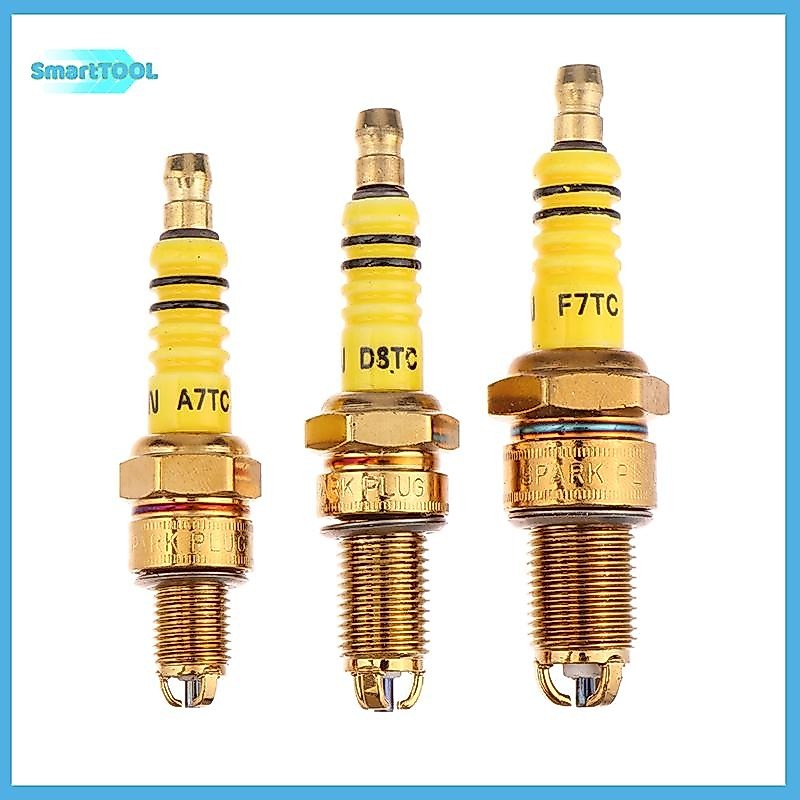 Utzn> 1 ชิ้นหัวเทียน 3 Triple Electrode A7TC D8TC สําหรับ GY6 CG 50 70 110 125 150CC รถจักรยานยนต์ Atv สกู๊ตเตอร์ Dirt Bike Go Kart ใหม่