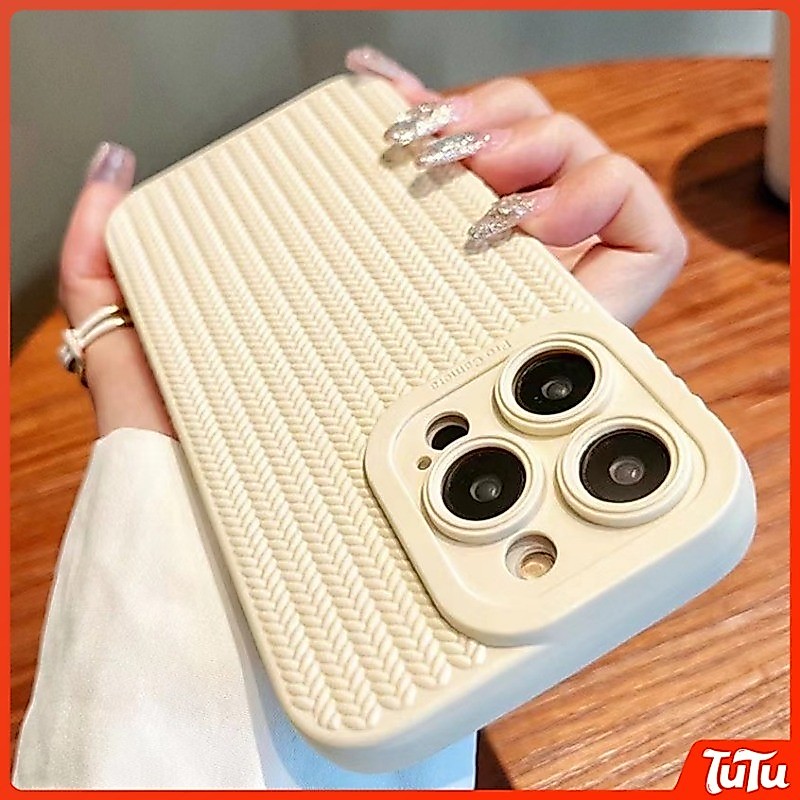 TuTu หรูหรา Lambskinถุงลมนิรภัยนุ่ม Anti-Drop Anti-Sweater Anti-FingerprintสําหรับiPhone 16 15 14 13 12 11 Pro Max XR X XS 7 8 Plusหนังนิ่มกันกระแทกเคสโทรศัพท์ เคสกันกระแทก เคสซิลิโคน เคสไอโฟน11