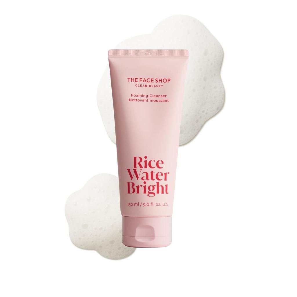 The FaceShop Rice Water Brightening Cleanser มีเซราไมด์, เจนเทิล เฟเชียล คลีนเซอร์, พร้อมเอฟเฟกต์ให้