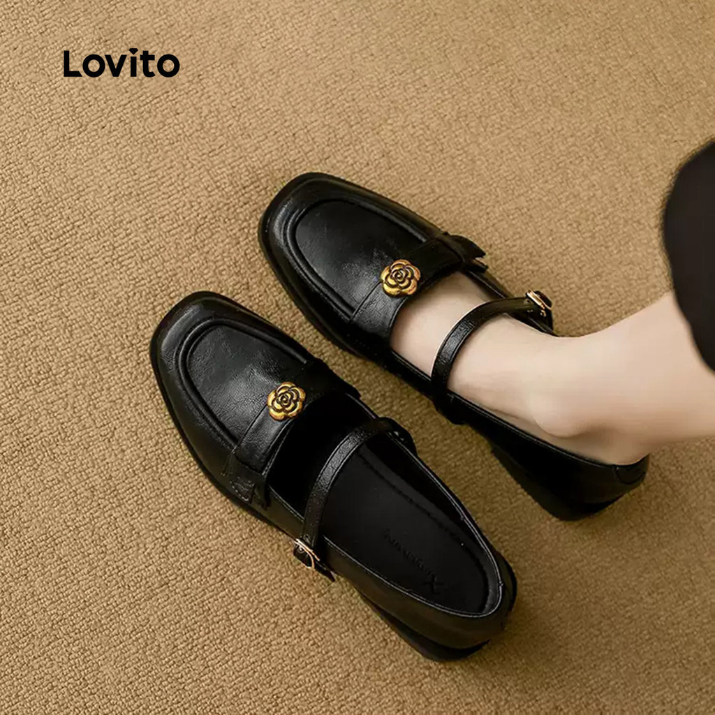 Lovito  รองเท้าเรือผู้หญิงแบบลําลอง LFA109005