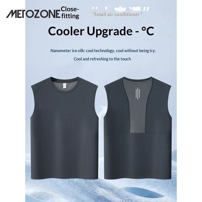 MeTozone Mens Vest Quick-Drying Breathable Fashion Casual เสื้อยืดน้ําหนักเบา