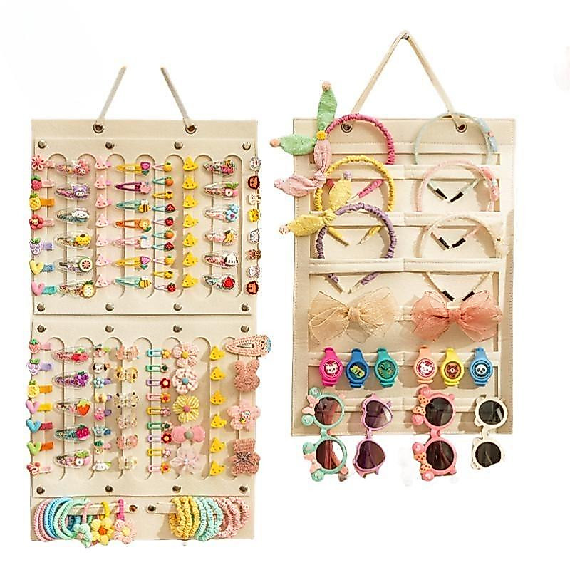 【จัดส่งจากกรุงเทพฯ】Hair Bow Holder Organizerที่แขวนจัดเก็บกิ๊บติดผม แบบติดผนัง ความจุขนาดใหญ่ ที่คาดผม ที่เก็บกิ๊บติดผม