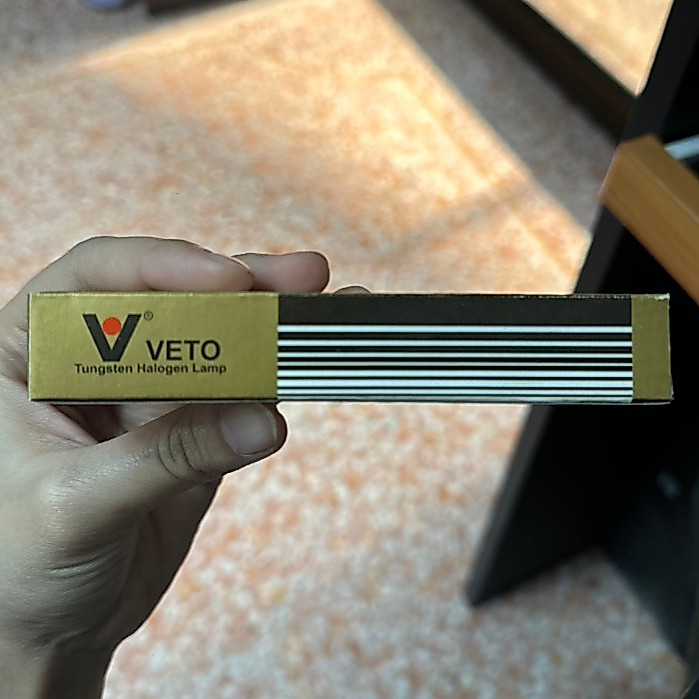 VETO หลอดไอโอดีน 500W (หลอดไฟฮาโลเจนแบบขั้วตรง)