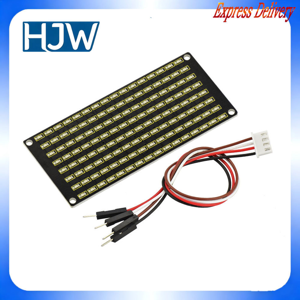 8 * 16 โมดูลแสดงผลไฟ LED Matrix I2C การสื่อสาร 3.3-5V ใช้งานได้
