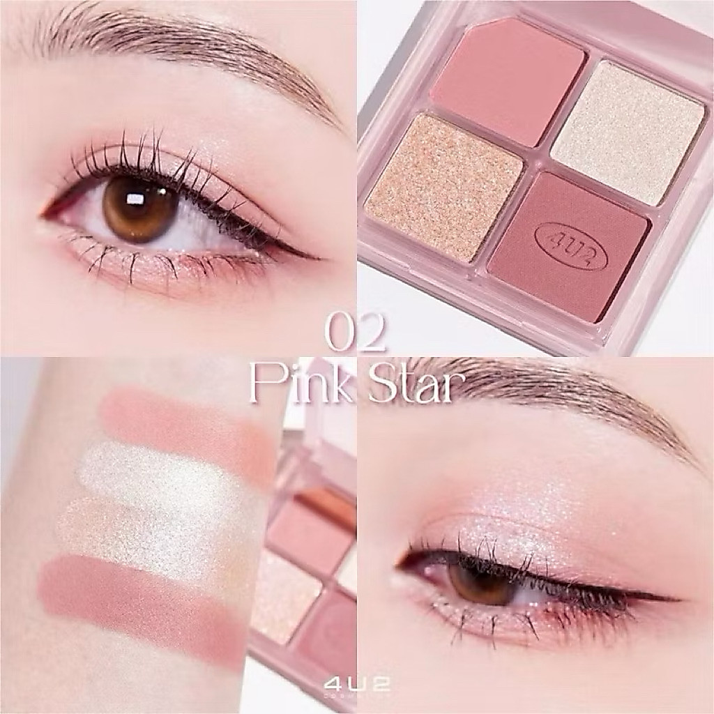 4u2 crstal eyeshadow #2 pink star แท้ ซื้อมาชนกันกับน้องค่ะ มีตำหนิที่ขอบตลับนิดหน่อยค่ะ