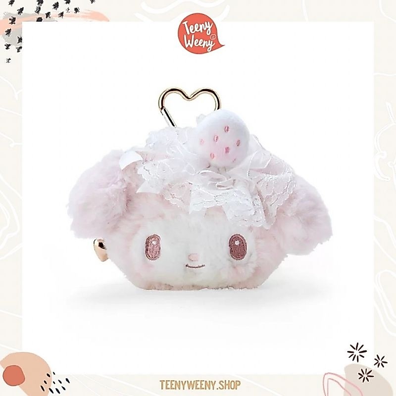 พวงกุญแจห้อยกระเป๋าซานริโอ้ My Melody White Strawberry Tea Time Keychain