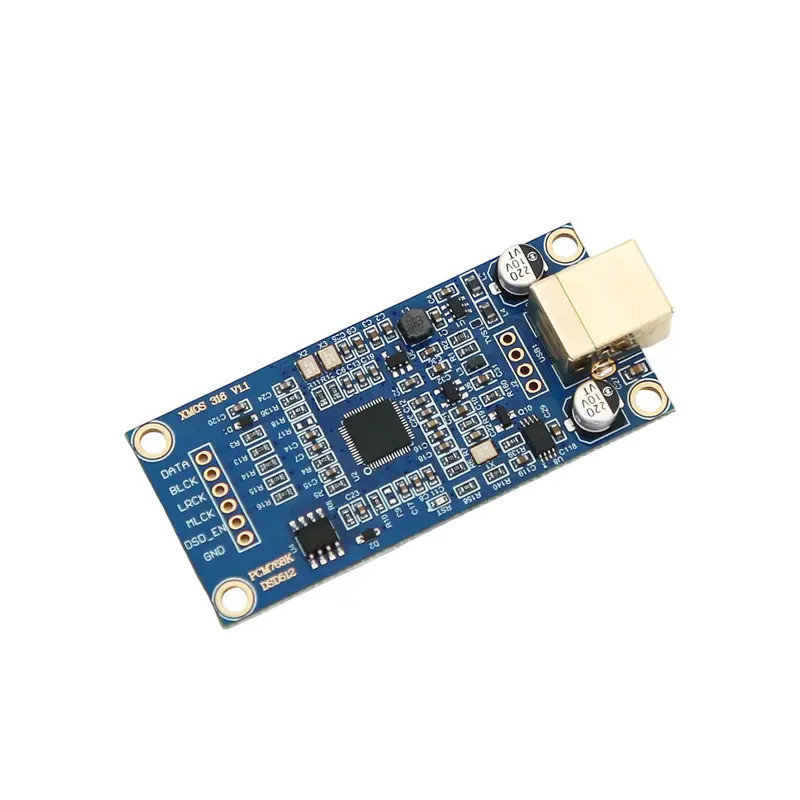 XMOS XU316 รองรับอินเทอร์เฟซดิจิตอล USB DSD512 อัพเกรดการ์ดลูกสาว Amanero, PCB 4 ชั้นสีทองแช่