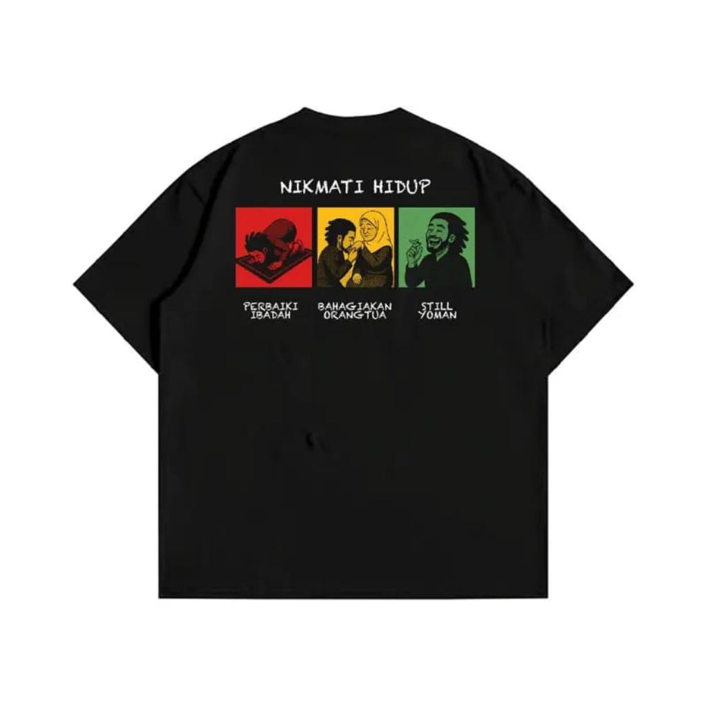 เสื้อยืด Enjoy Life / เสื้อ Distro พร้อมคํา - Yoman Enjoy Life / เสื้อผู้ชายและผู้หญิงผ้าฝ้าย Combed