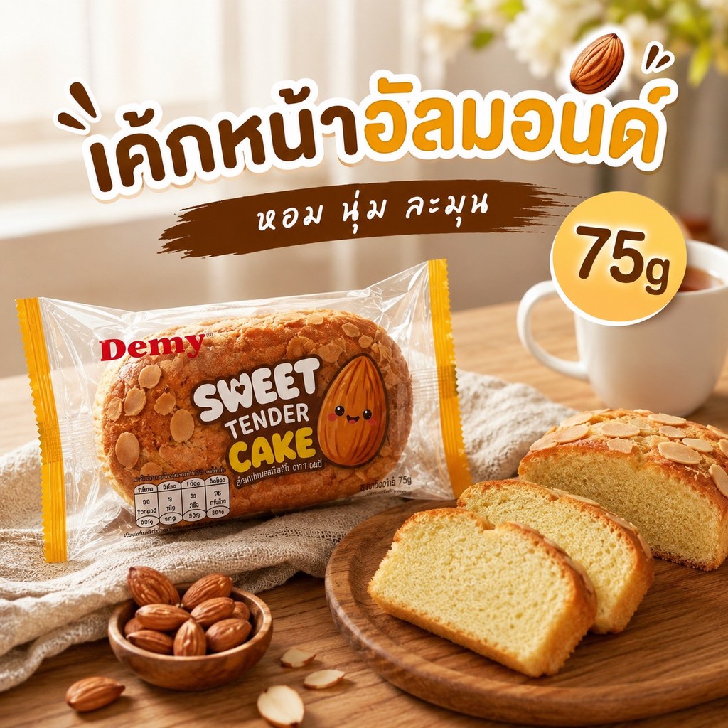 เค้กหน้าอัลมอนด์ 75g.