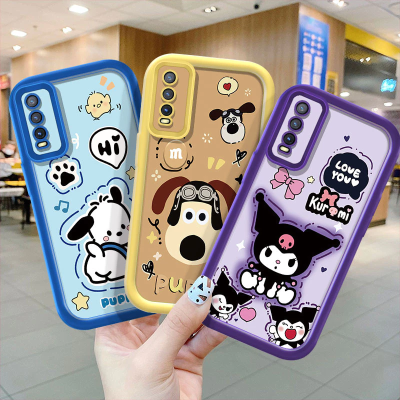 TPU ซิลิโคนนุ่มเคสโทรศัพท์สําหรับ VIVO V2054 V2070 V2037 V2026 V2033 V2042 V2069 V2028 V2102 V2039 V2068 V2029 V2043 V2048 น่ารักการ์ตูน Kuromi หมีกันกระแทก