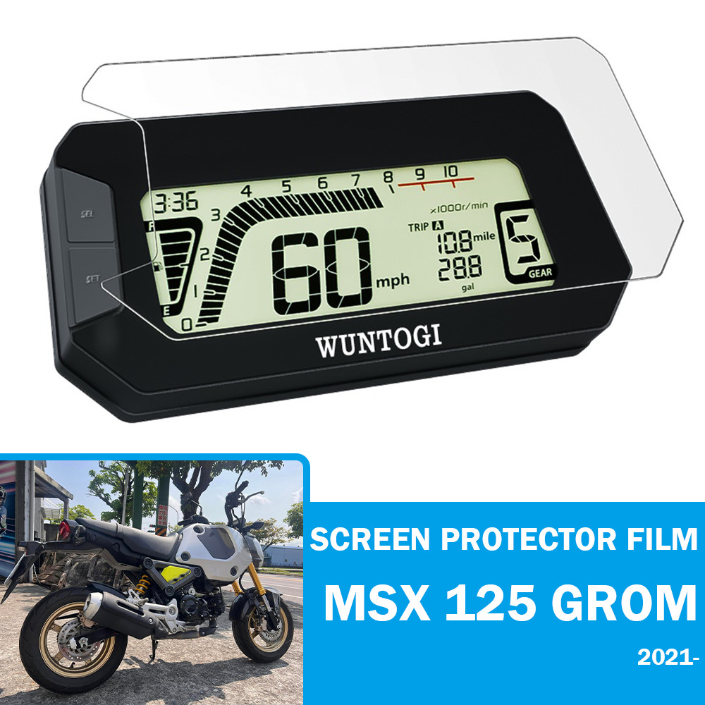 GสําหรับHonda MSX 125 Grom MSX125 Grom 2021-แดชบอร์ดป้องกันหน้าจอฟิล์มMSX125 อุปกรณ์เสริมหน้าจอTFT L