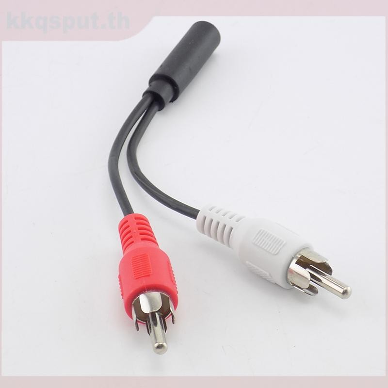 Splitter Converter อะแดปเตอร์ Aux Audio สายไฟ 3.5 มม.หญิง 2 ชายสาย RCA สําหรับแล็ปท็อป MP3/MP4 สายแป