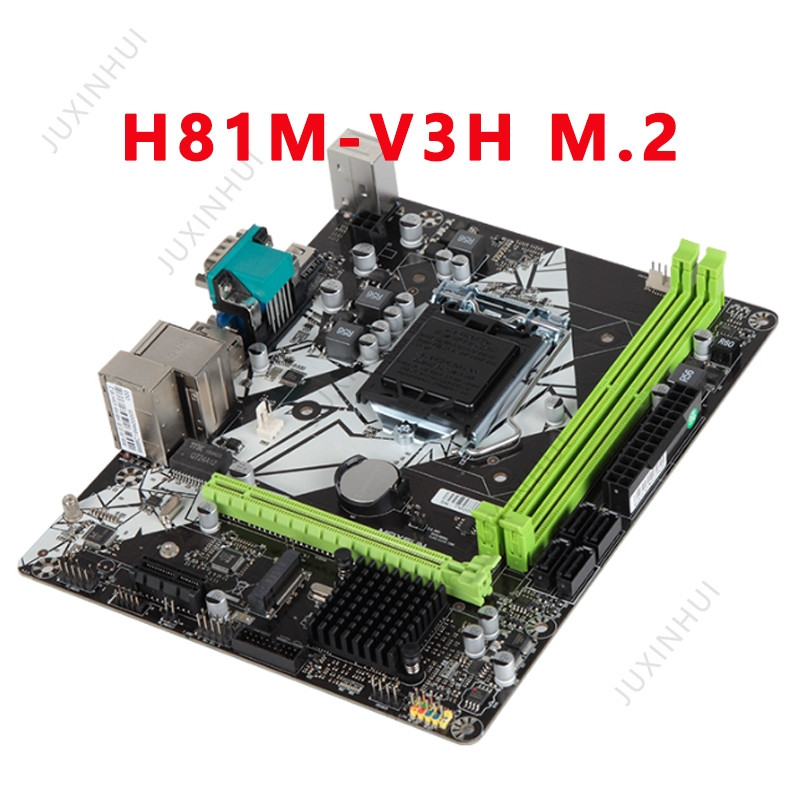มือสองITX Intel MAXSUN H81 M H81M V3H M.2 sata3.0 PCI-E หน่วยความจําคู่ DDR3 i3 i5 i7 โปรเซสเซอร์เมน