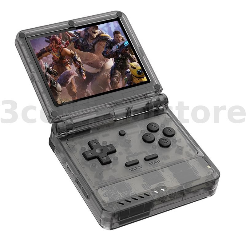 Powkiddy V90S 128G หน้าจอ IPS 3.5 นิ้วคอนโซลเกมมือถือ Retro ในตัว 12000 + เกม 3000mAh พับเปิด-Source