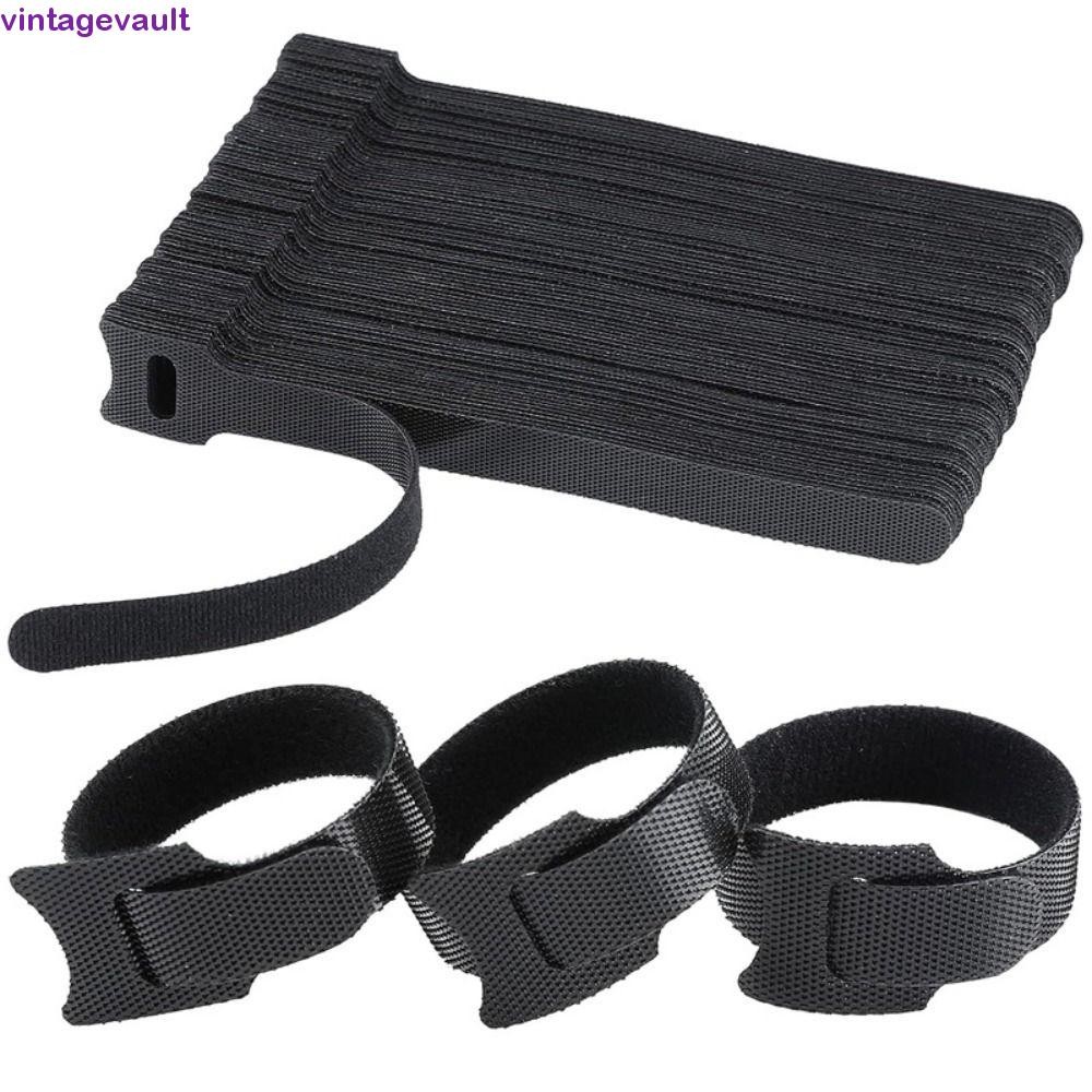 VINTAGEVAULT 50 ชิ้นสายไฟปรับได้,สายไฟOrganizerสายไฟไนลอนFastening Cable Ties,ทนทานReusableสายรัดHoo