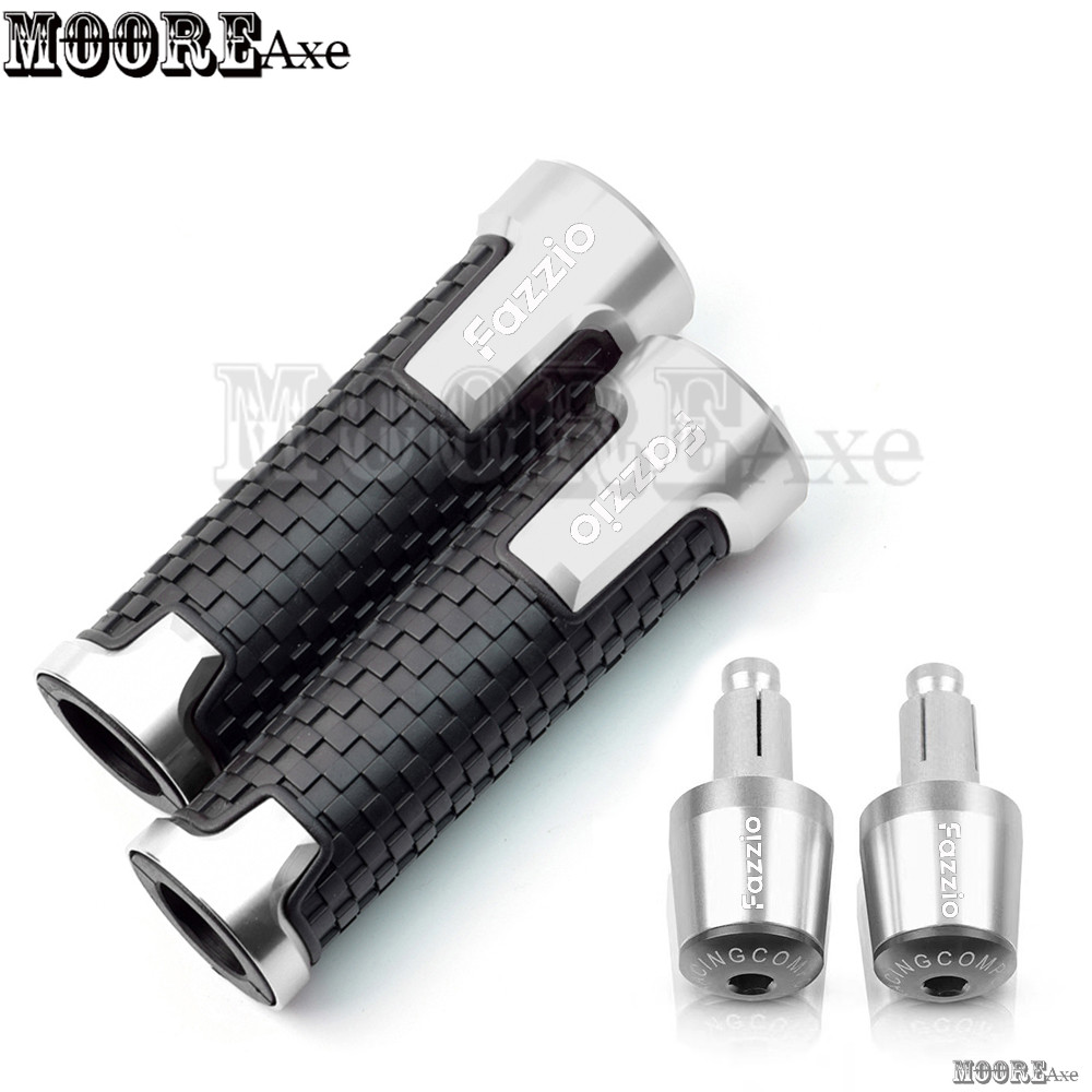 Mooreaxe สําหรับ Yamaha Mio Fazzio 125 2022 2023 2024 2025 2026 อุปกรณ์เสริมรถจักรยานยนต์หนึ่งคู่จับแฮนด์พร้อมปลาย CNC โลหะผสม 7/8 ปลั๊กปลายบาร์ SBDTZ