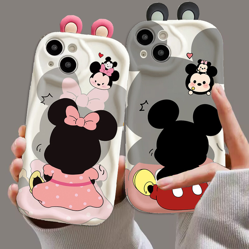 3D Mickey Minnie เมาส์หูสําหรับ VOVO V50 V40 Lite V30 V3E V29 V29E V27 V27E V25 V23 V20 Pro V23E V21