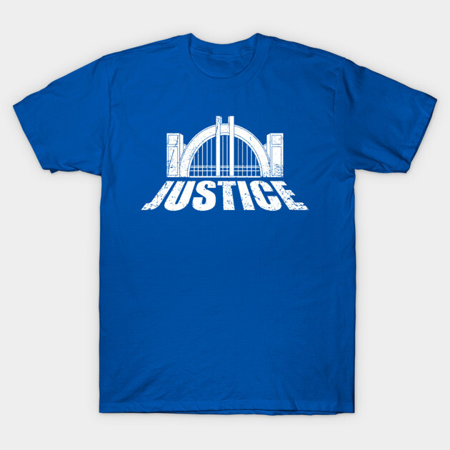 เสื้อยืด Vintage Justice Place T-Shirt แท้ Cotton 100% เกาหลี คอกลม S-5XL วินเทจ y2k เซ็กซี่