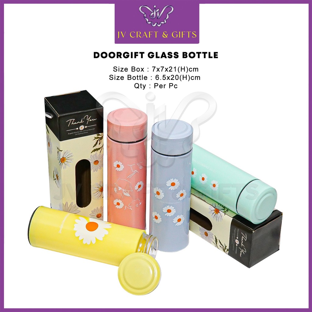 1PC 400ML VIP Doorgift Botol Air Glass Tumbler งานแต่งงาน Goodies แก้วกาแฟ Hadiah Kahwin Nikah JV 00