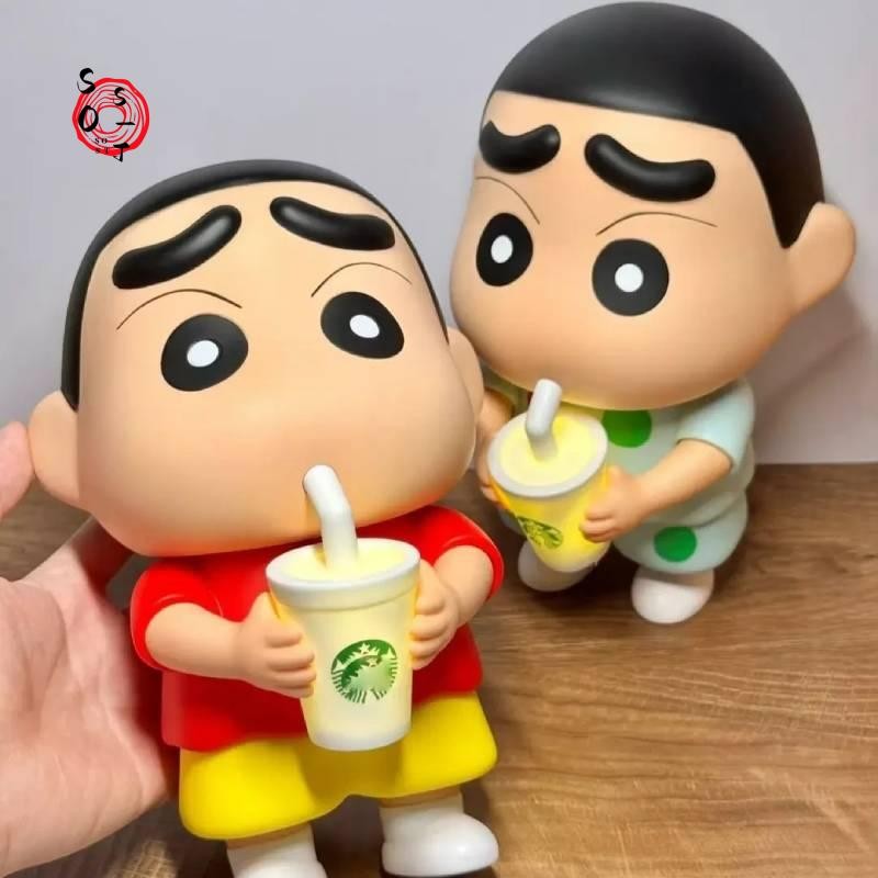 25 ซม.น่ารักเปล่งแสง Crayon Shin-chan อะนิเมะตุ๊กตาของเล่นตกแต่งเดสก์ท็อป