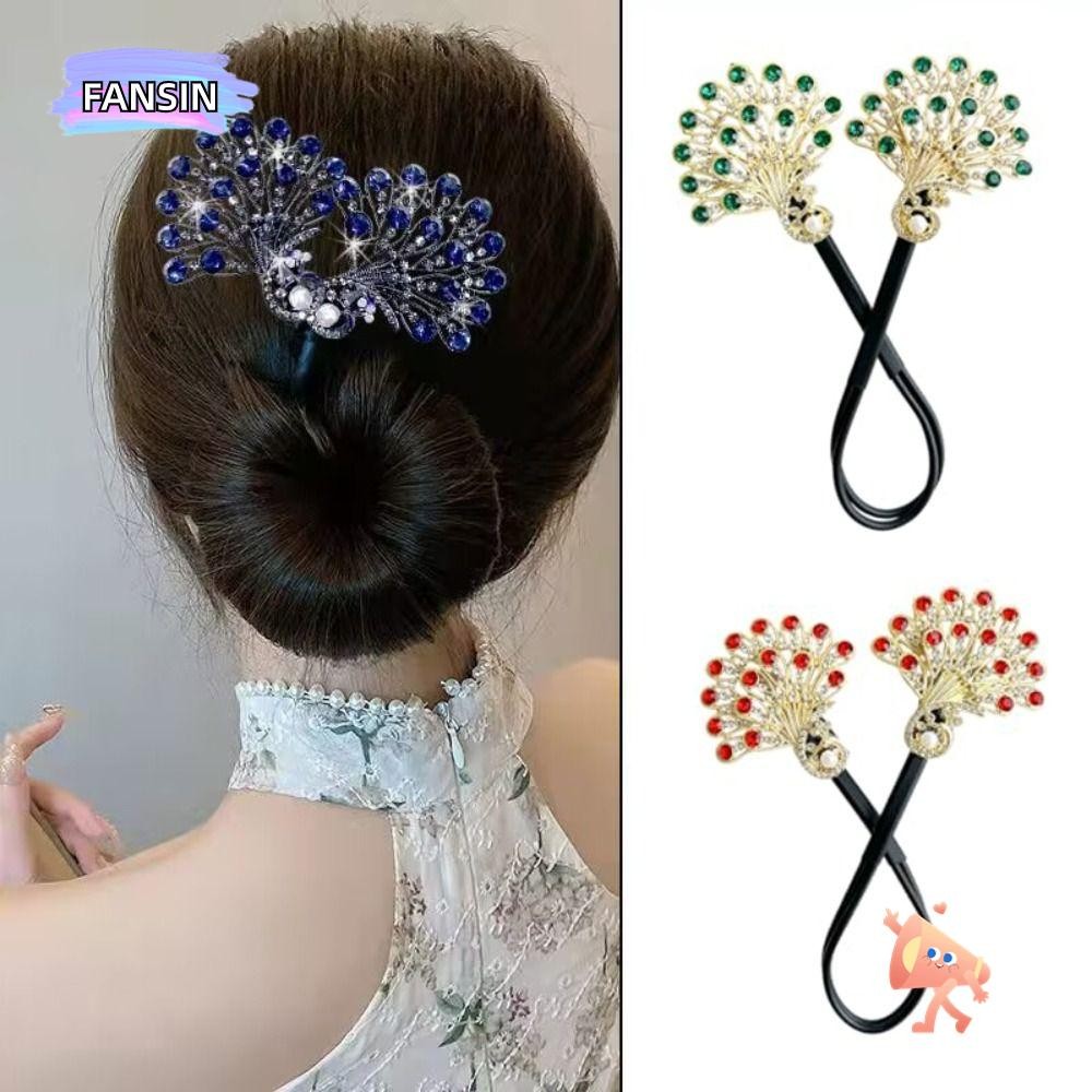 FANSIN เครื่องม้วนมวยผม ทรงผมม้วนแบบนกยูง เครื่องมือทำผมง่ายและรวดเร็วสำหรับผู้หญิง