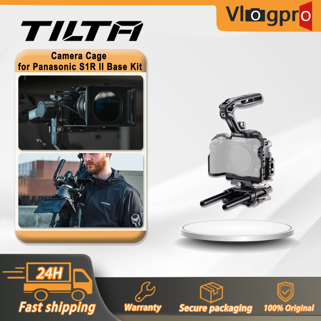 Tilta Full Camera Cage สําหรับ Panasonic S1R II/S5 IIX/G9 II พร้อมแคลมป์สาย USB-C, 1/4′-20 เกลียว ,T
