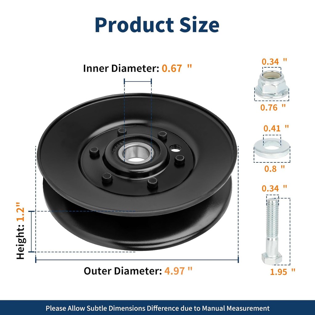 1-603805 เครื่องตัดหญ้า Idler Pulley ทดแทนสําหรับ 99-4638, 994638, อี603805, 280-866 ใช้ได้กับ Z200,