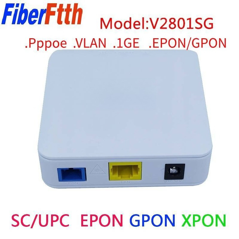 ONT VS2801SG GPON Epon XPON FTTH Onu Modem 1GE Terminal PPPOE ZTE Chip VS2801SG Bridge Route Daul Mo