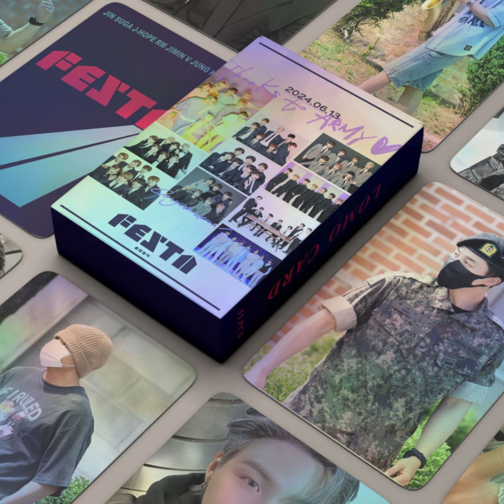 55 แผ่น BTS Laser Photocard รูปแบบใหม่ 11th Anniversary Self-Printing Flash Card BTS Collection Star