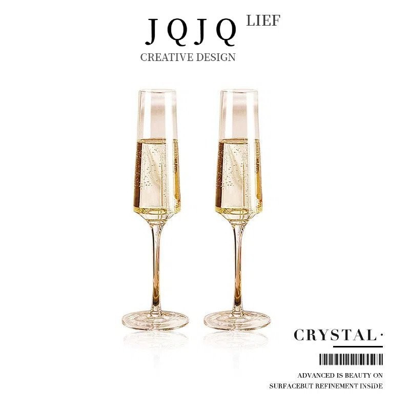 ราคากิจกรรม JQQ LIEF PD 丨 ชุดไวน์ยุโรป Goblet ชุดหรูหรา High-End ขลุ่ยแก้วแชมเปญ 丨 คริสตัล 888 9HKB