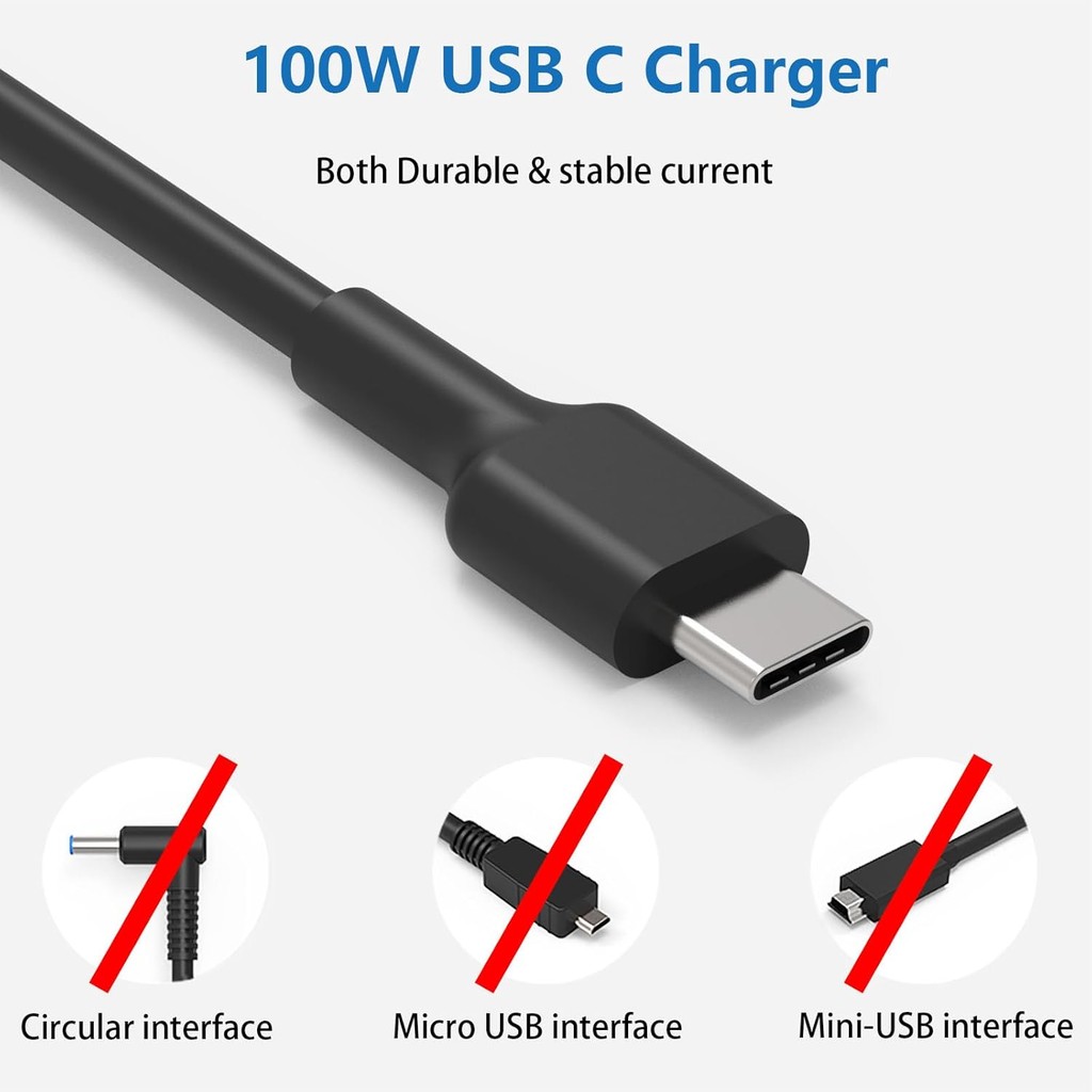 100W 90W USB C แล็ปท็อปสําหรับ Lenovo Thinkpad Carbon x1 5th 6th Gen IdeaPad 13 "720 Y400 Y500 P580 
