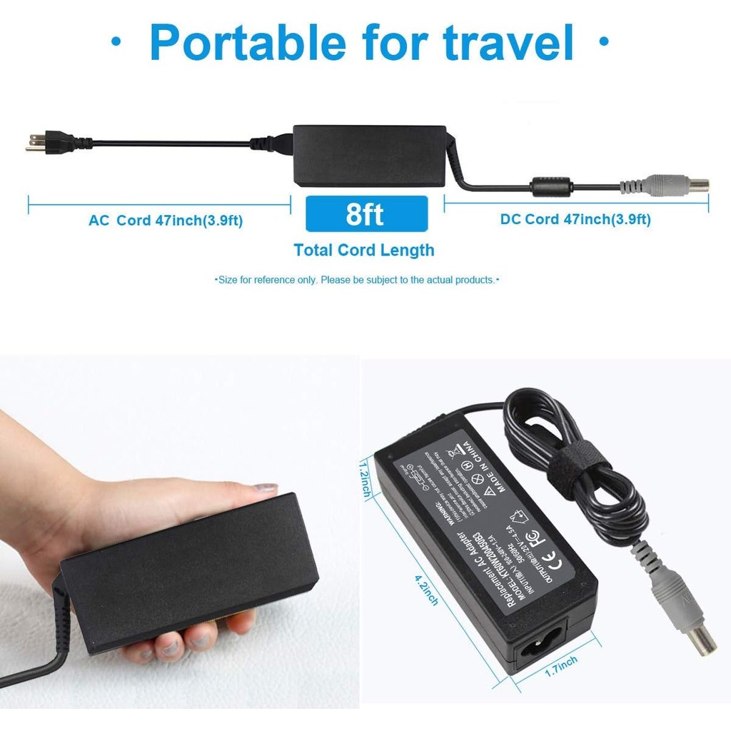 90W 20V 4.5A อะแดปเตอร์ AC Charger ใช้งานร่วมกับ Lenovo Thinkpad T60 T61 T400 T410 T420 T430 T500 T5
