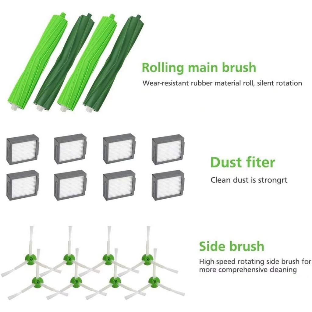 MZY LLC อะไหล่สําหรับ iRobot Roomba i7 i7+ i2 i3 i3+ i4 i4+ i6 i6+ i8 i8+/Plus j7 j7+ E5 E6 E7, I, E