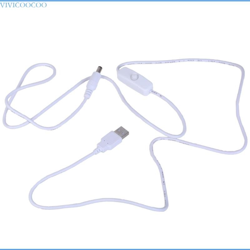 ที่เชื่อถือได้ VIVI USB ถึง DC5 5x2 1 มม.สายชายชาร์จสายไฟ USB ถึง 5 V สายไฟปุ่มเปิด DC5V Connectors